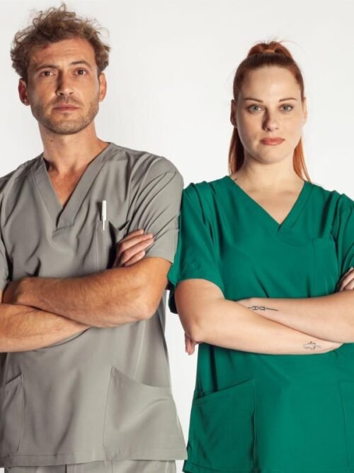 Μπλούζα ιατρική ελαστική κοντομάνικη