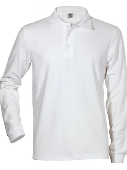 Ανδρικό Polo μακρυμάνικο WHITE