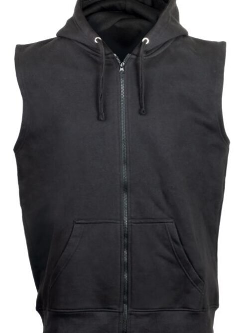 Αμάνικη ζακέτα φούτερ με κουκούλα