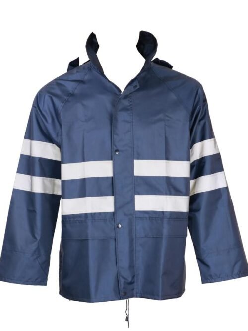Αδιάβροχο Σακάκι Μπλε με ανακλαστικές ταινίες