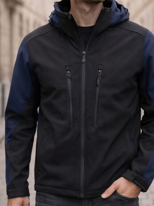 Μπουφάν softshell sport  3 layers  με κουκούλα