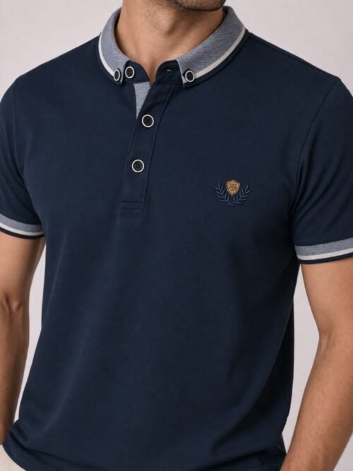 Ανδρική Μπλούζα Polo με Κέντημα