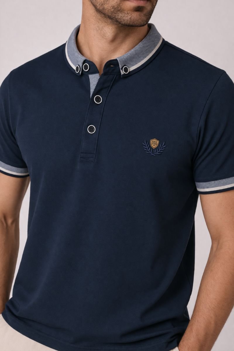 Ανδρική Μπλούζα Polo με Κέντημα