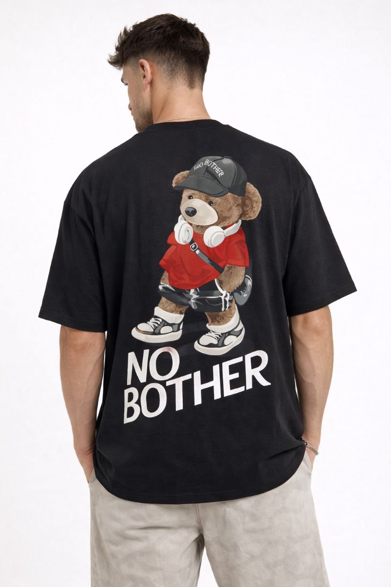 Oversize T-Shirt Μαύρο NO BOTHER