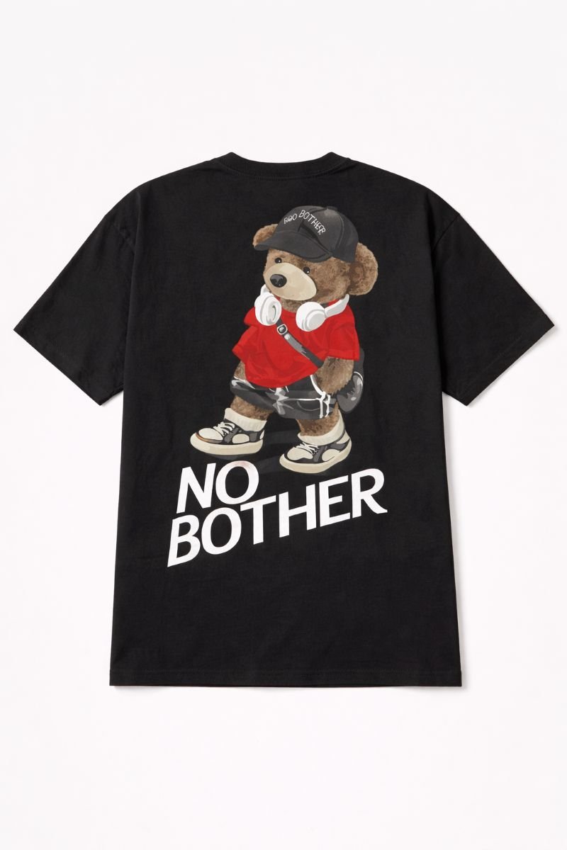 Oversize T-Shirt Μαύρο NO BOTHER - Image 4