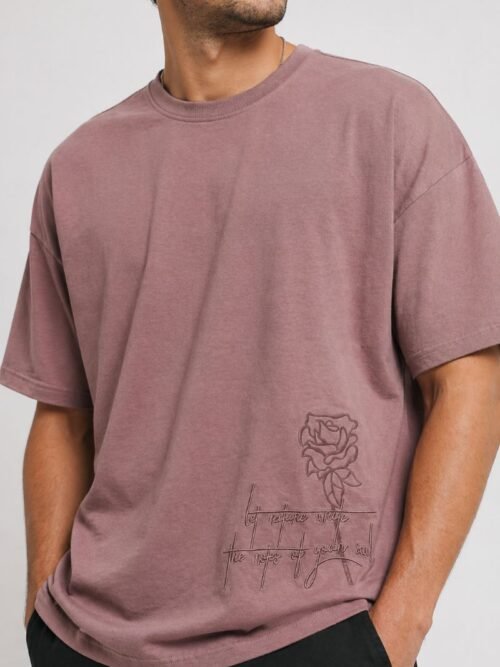 Oversize T-Shirt Ανδρικό με Print Πλάτης