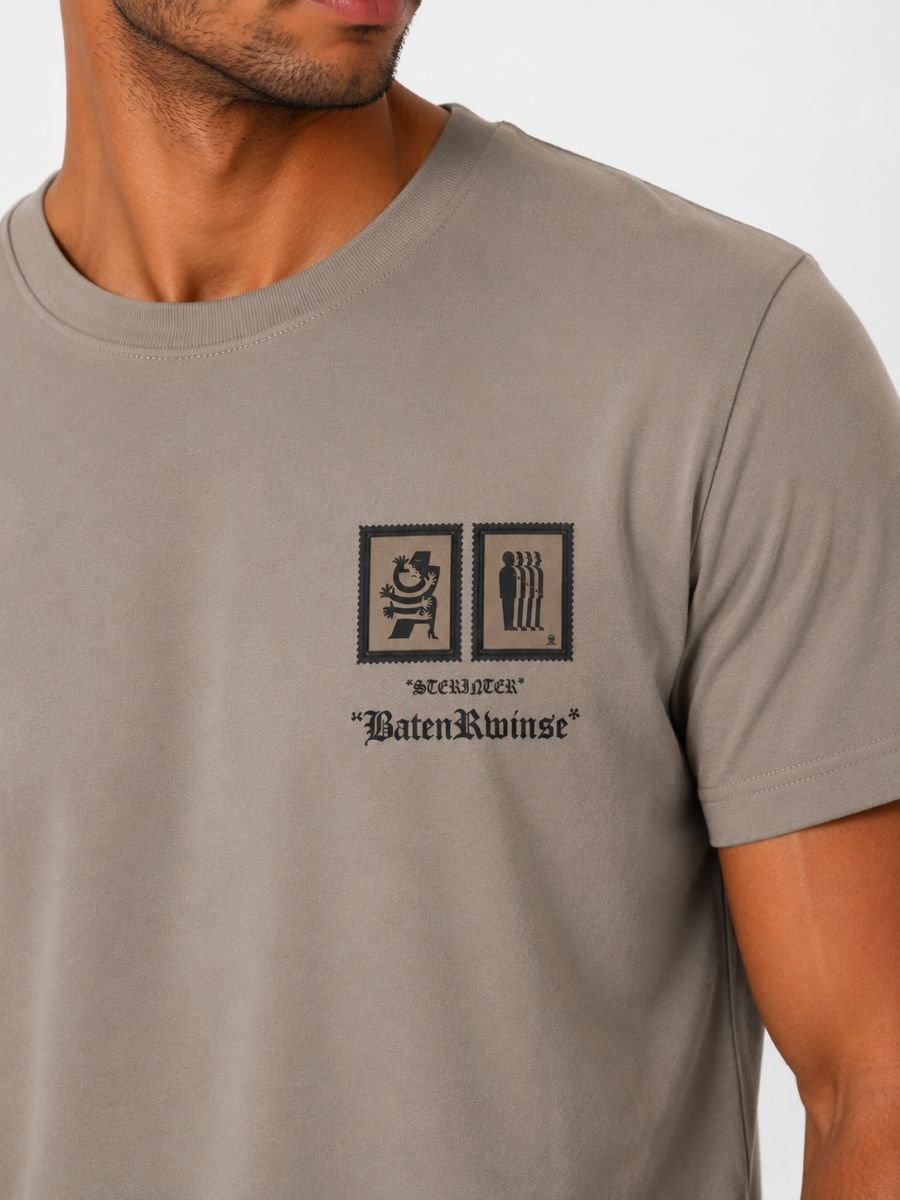 Ανδρικό T-Shirt με Print Στήθους & Πλάτης - Image 8
