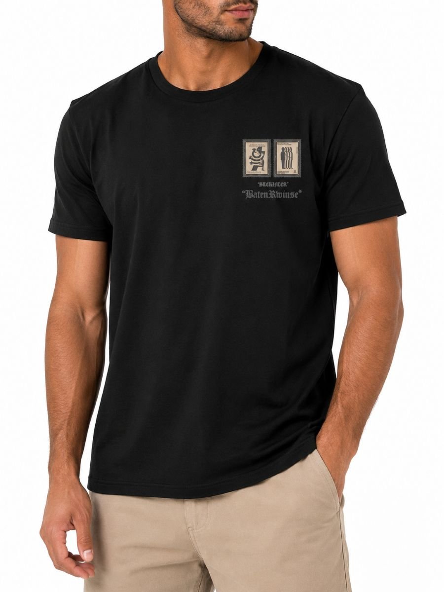 Ανδρικό T-Shirt με Print Στήθους & Πλάτης - Image 11