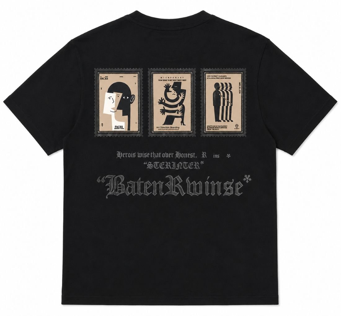 Ανδρικό T-Shirt με Print Στήθους & Πλάτης - Image 12