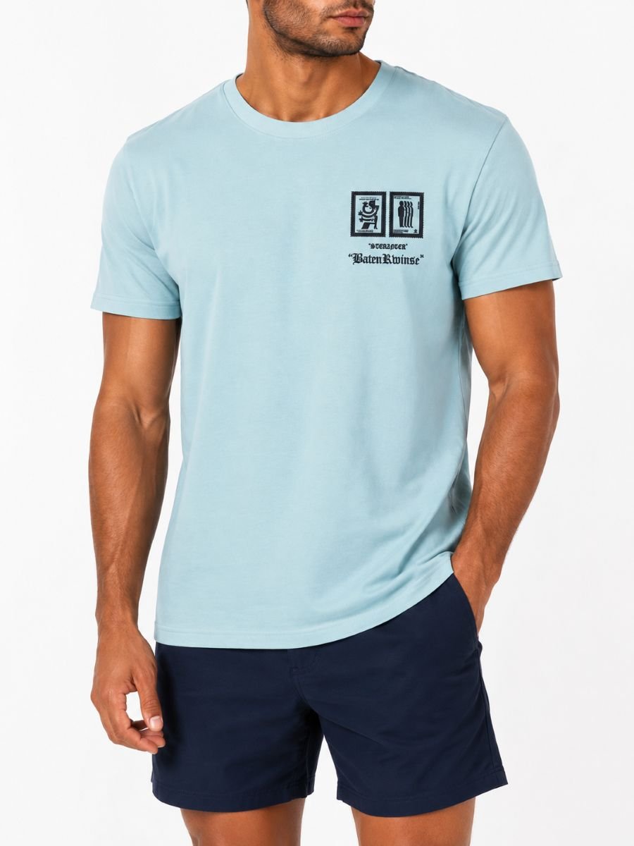 Ανδρικό T-Shirt με Print Στήθους & Πλάτης - Image 2