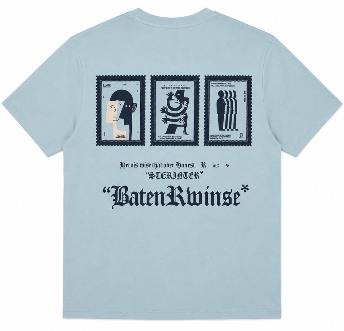 Ανδρικό T-Shirt με Print Στήθους & Πλάτης - Image 4