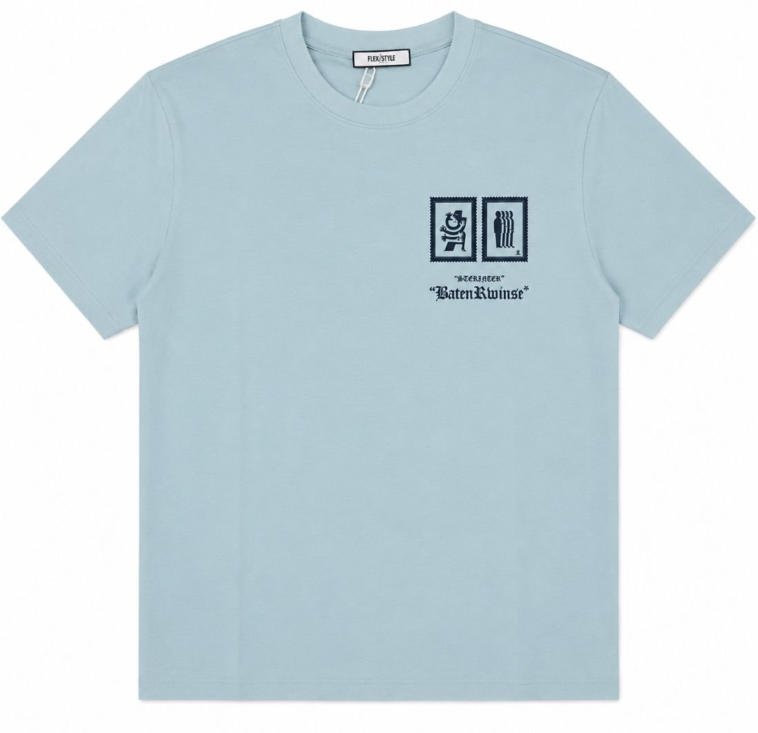 Ανδρικό T-Shirt με Print Στήθους & Πλάτης - Image 5