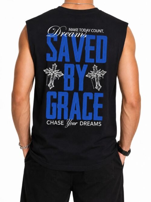 Ανδρική Αμάνικη Μπλούζα Saved By Grace