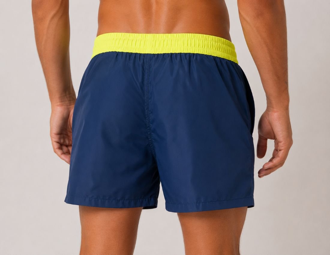 Ανδρικό Μαγιό Σορτς Navy & Neon Lime - Image 2